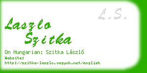 laszlo szitka business card